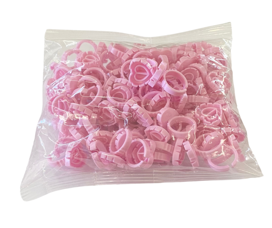 Heart glue rings 100 pack