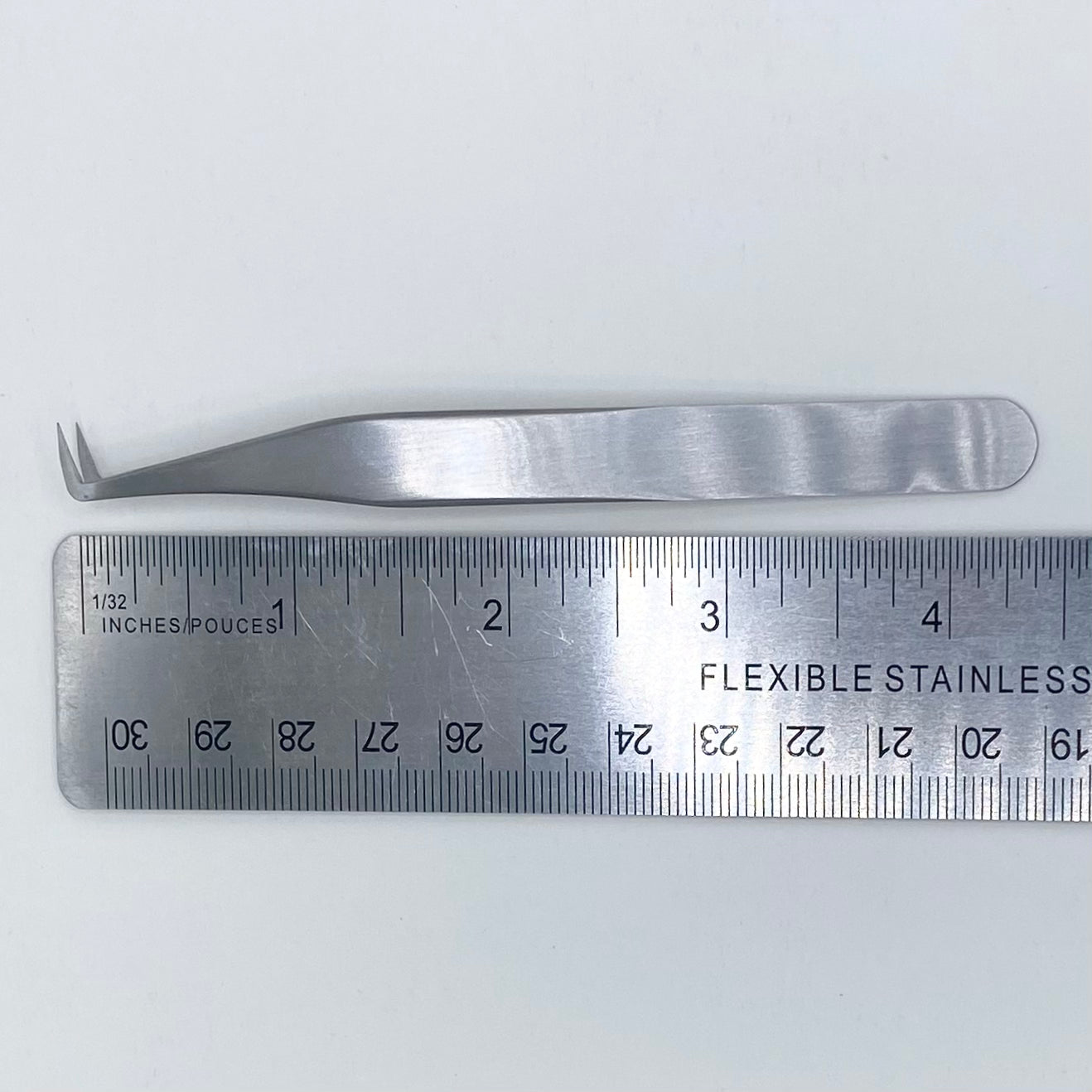 L shape fiber tip tweezer