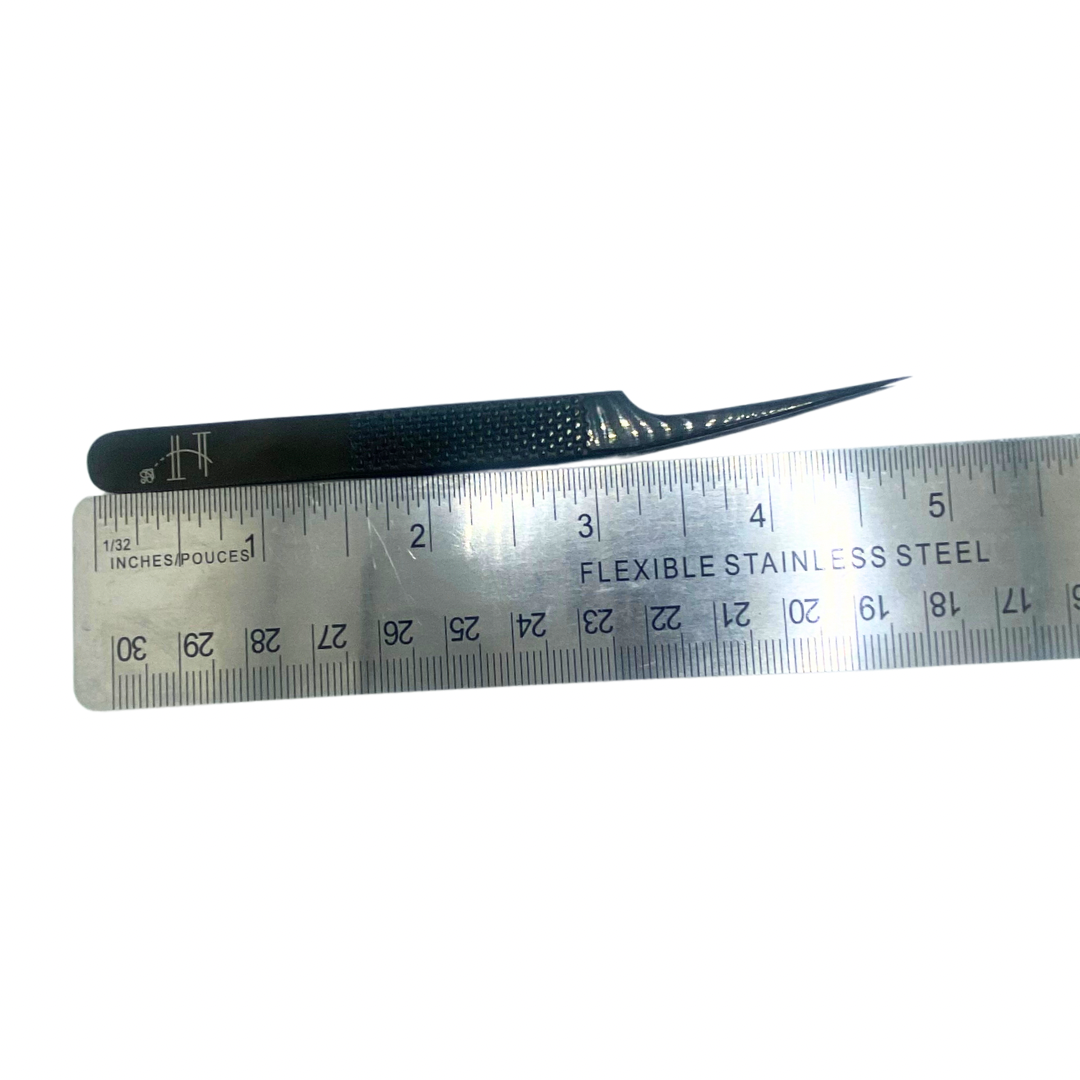 Black angled isolation tweezer